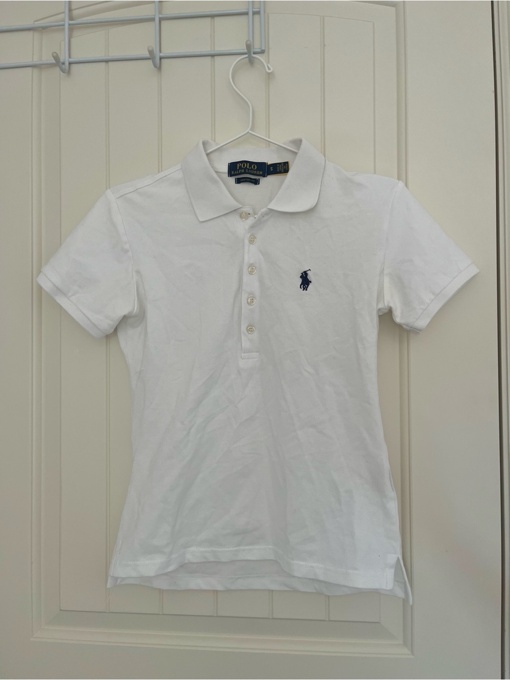 Polo Ralph Lauren logo white button up polo shirt